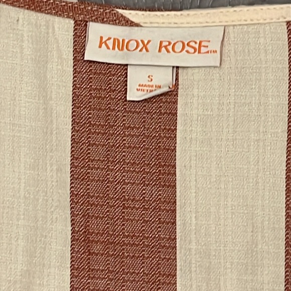 Knox Rose Women’s Striped V-Neck Wrap Tiered Dress size S - Picture 4 of 10